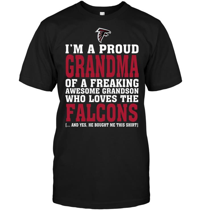 Nfl Atlanta Falcons Im A Proud Grandma Of A Freaking Awesome Grandson Who Loves The Falcons Sweater Size Up To 5xl