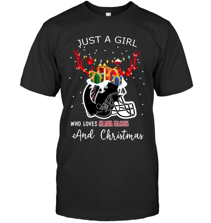 Nfl Atlanta Falcons Just A Girl Who Love Atlanta Falcons And Christmas Fan Shirt Tank Top Plus Size Up To 5xl