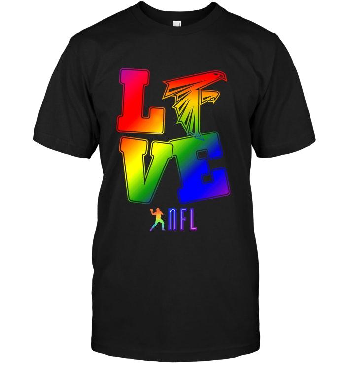 Nfl Atlanta Falcons Love Atlanta Falcons Lgbt Nfl Shirt Plus Size Up To 5xl