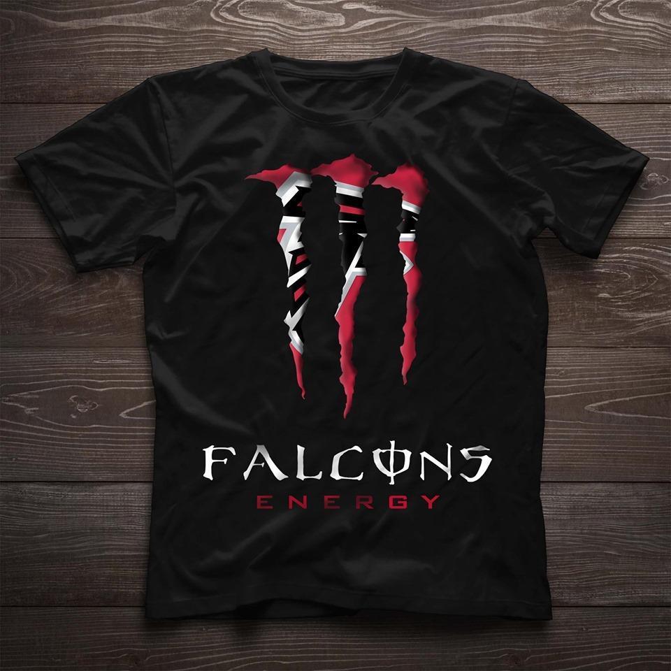 Nfl Atlanta Falcons Monster Energy Atlanta Falcons Nfl Fan T Shirt White Size Up To 5xl