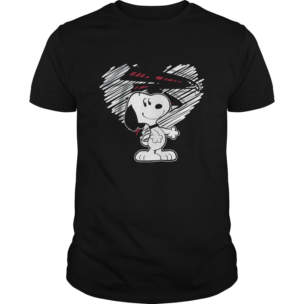 Nfl Atlanta Falcons Nfl Atlanta Falcons Snoopy In My Heart Football Tshirt Plus Size Up To 5xl