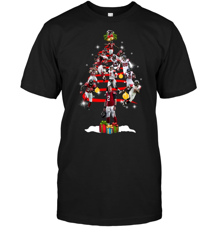 Nfl Atlanta Falcons Players Christmas Tree Long Sleeve Plus Size Up To 5xl