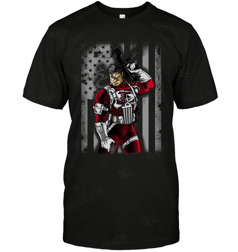 Nfl Atlanta Falcons Punisher Flag Dc Marvel Jersey Superhero Avenger Long Sleeve Plus Size Up To 5xl