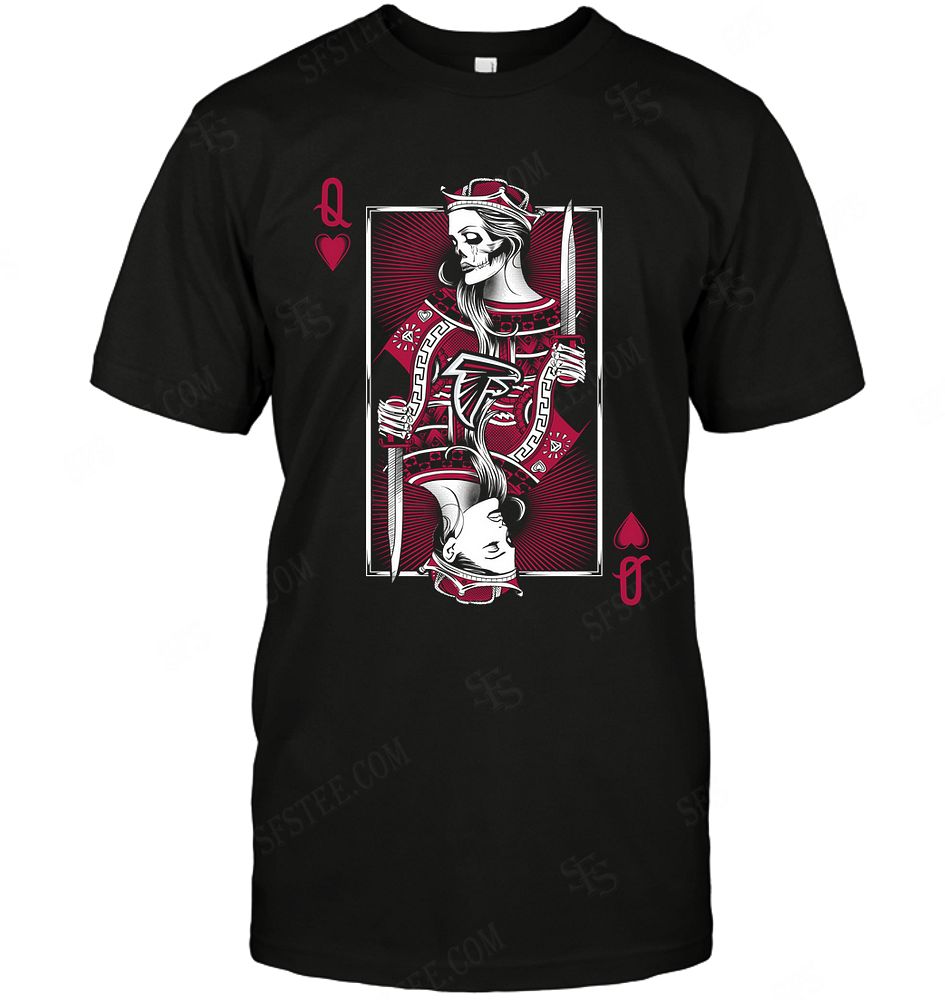 Nfl Atlanta Falcons Queen Card Poker Shirt Size Up To 5xl