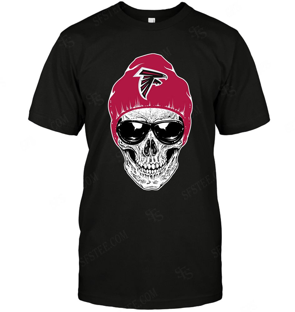 Nfl Atlanta Falcons Skull Rock With Beanie Sweater Size Up To 5xl