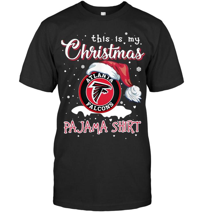 Nfl Atlanta Falcons This Is My Christmas Atlanta Falcons Pajama Shirt T Shirt Long Sleeve Size Up To 5xl