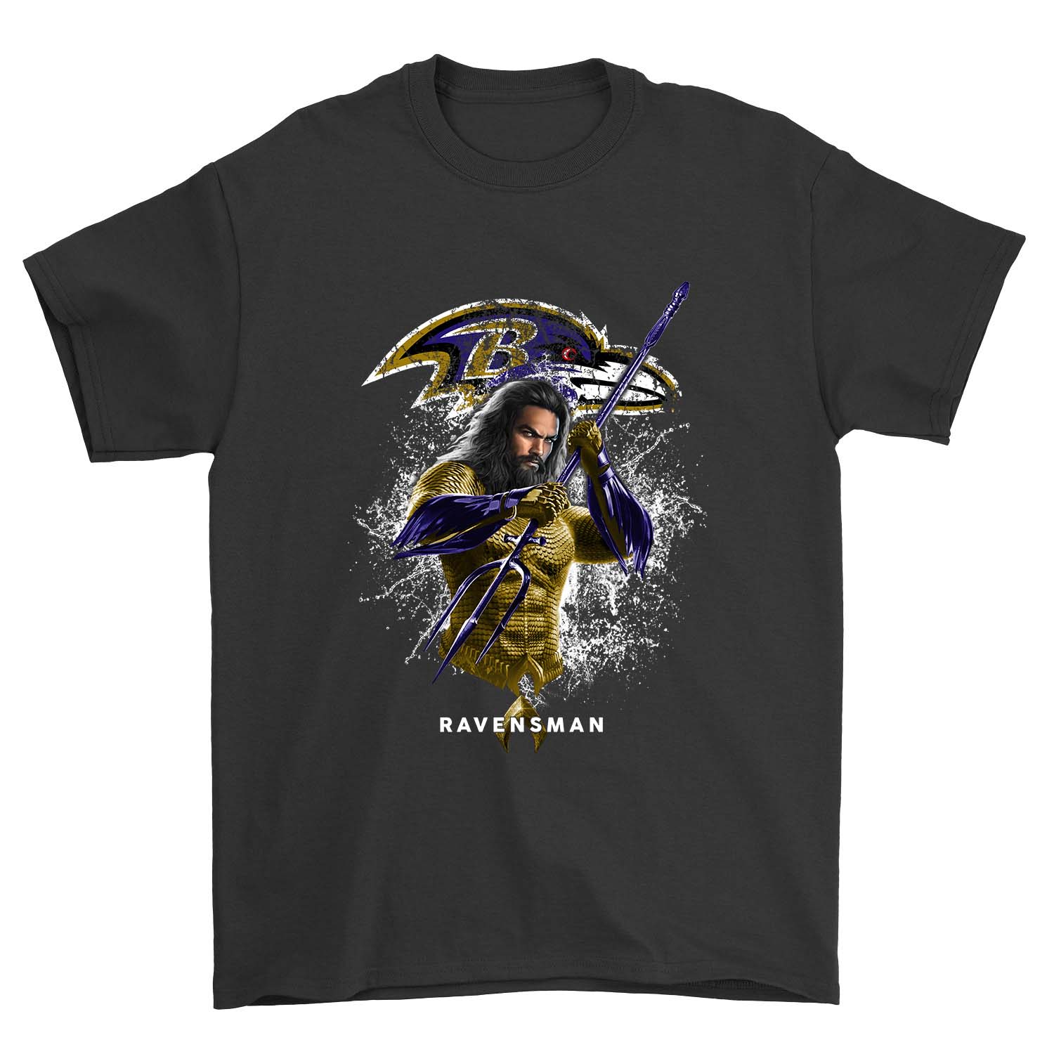 Nfl Baltimore Ravens Aquaman Ravensman Baltimore Ravens Long Sleeve Size Up To 5xl