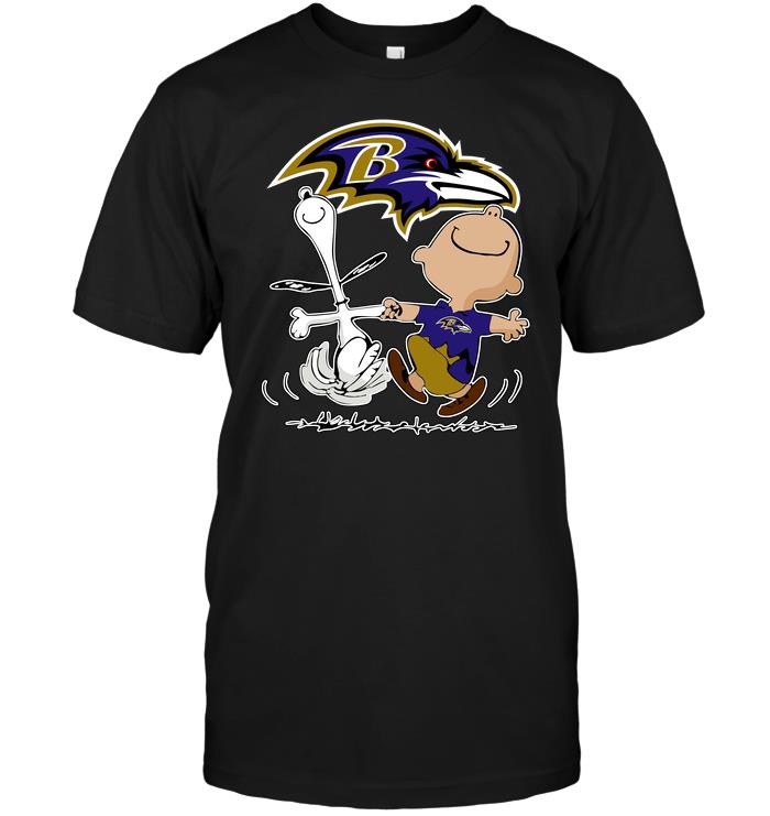 Nfl Baltimore Ravens Charlie Brown Snoopy Baltimore Ravens Long Sleeve Size Up To 5xl