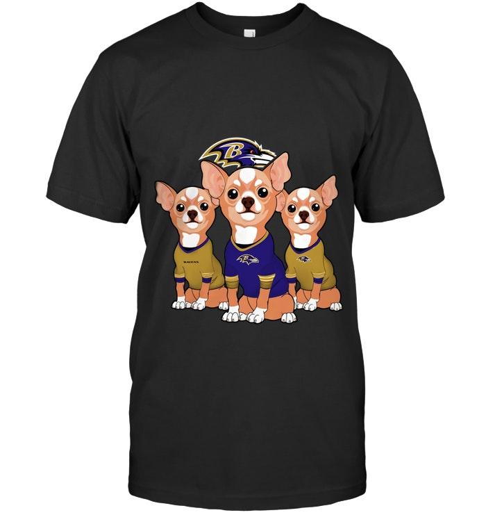 Nfl Baltimore Ravens Chihuahuas Fan Shirt Long Sleeve Size Up To 5xl