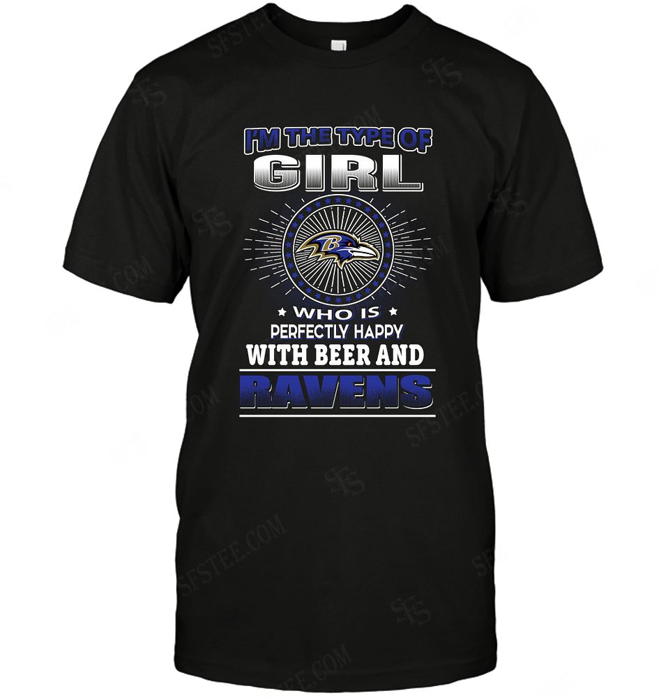 Nfl Baltimore Ravens Girl Loves Beer Long Sleeve Size Up To 5xl