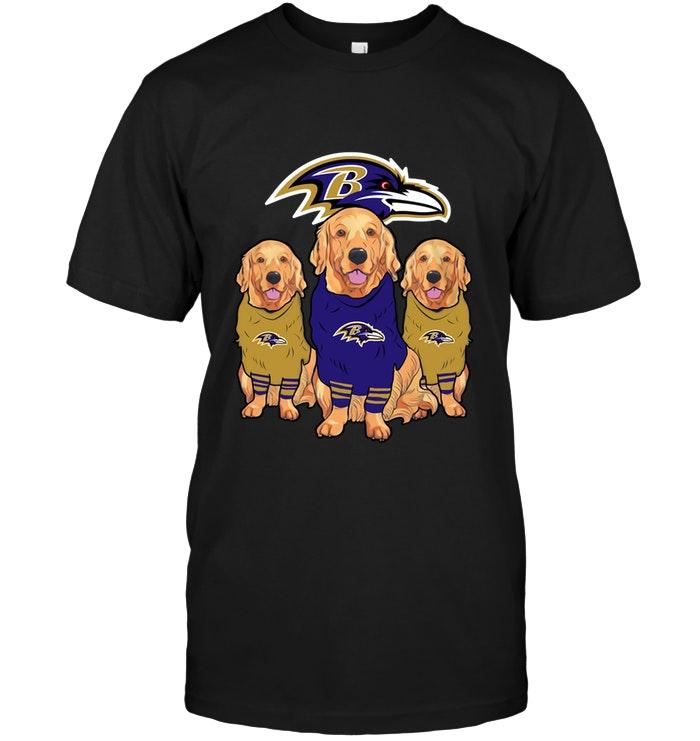 Nfl Baltimore Ravens Golden Retriever Baltimore Ravens Fan Shirt Tank Top Plus Size Up To 5xl