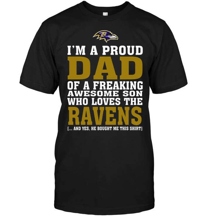 Nfl Baltimore Ravens Im A Proud Dad Of A Freaking Awesome Son Who Loves The Ravens Sweater Plus Size Up To 5xl