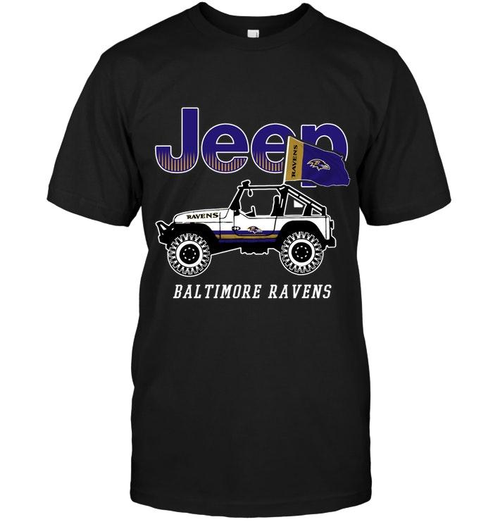 Nfl Baltimore Ravens Jeep Shirt Tshirt Plus Size Up To 5xl