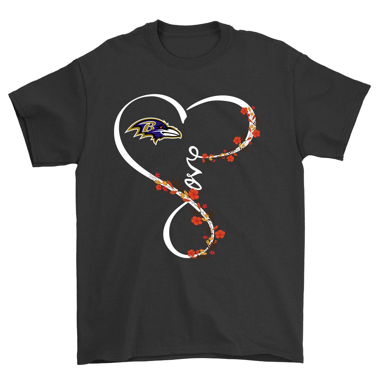 Nfl Baltimore Ravens Love Flower Baltimore Ravens Plus Size Up To 5xl