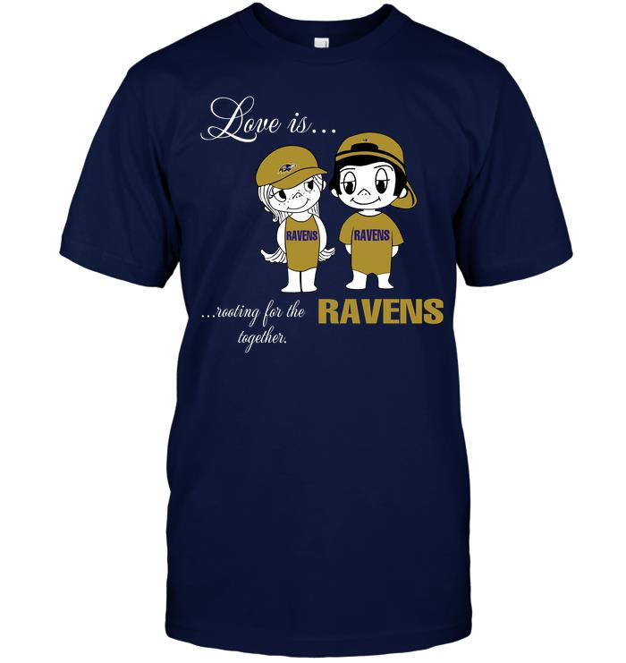 Nfl Baltimore Ravens Love Is Rooting For The Ravens Together Plus Size Up To 5xl