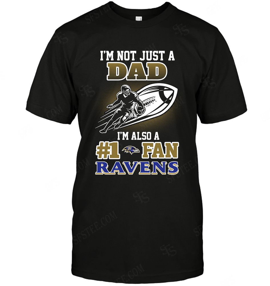 Nfl Baltimore Ravens Not Just Dad Also A Fan Plus Size Up To 5xl