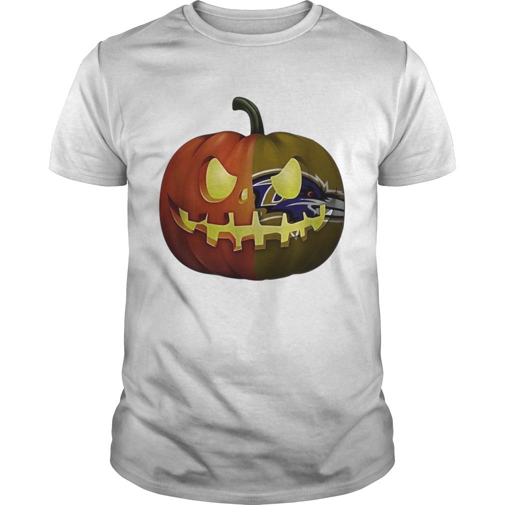 Nfl Baltimore Ravens Pumpkin Halloween Shirt Plus Size Up To 5xl