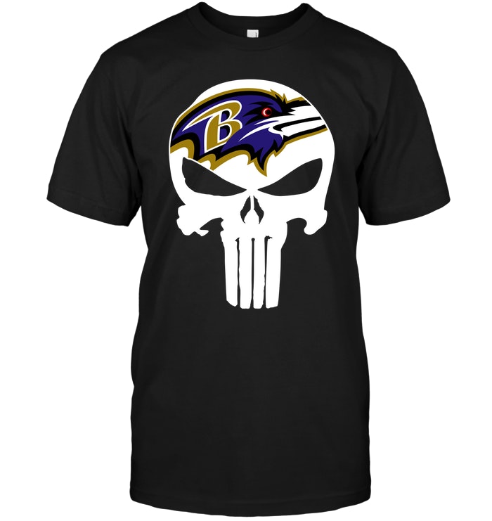 Nfl Baltimore Ravens Punisher Shirt Plus Size Up To 5xl