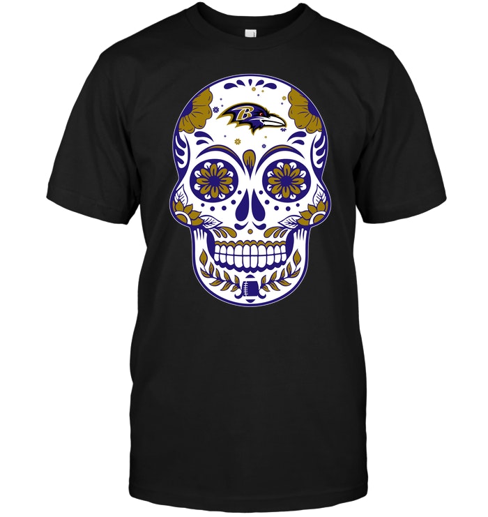 Nfl Baltimore Ravens Sugar Skull Size Up To 5xl