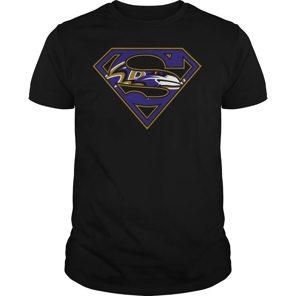 Nfl Baltimore Ravens Superman Logo Tshirt Plus Size Up To 5xl