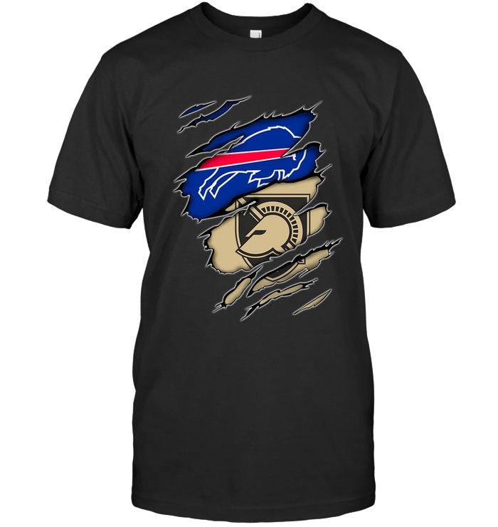 Nfl Buffalo Bills And Army Black Knights Layer Under Ripped Shirt Shirt Size Up To 5xl