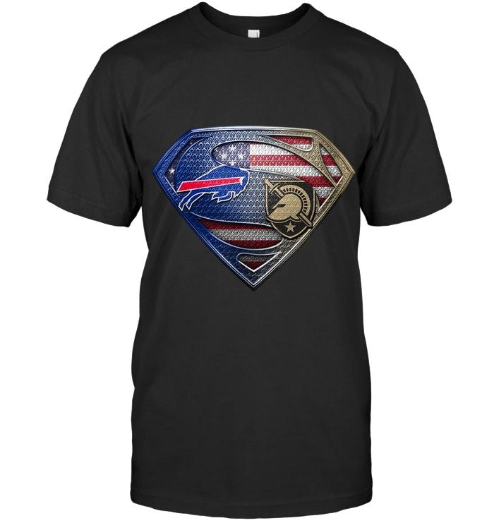 Nfl Buffalo Bills And Army Black Knights Superman American Flag Layer Shirt Shirt Size Up To 5xl