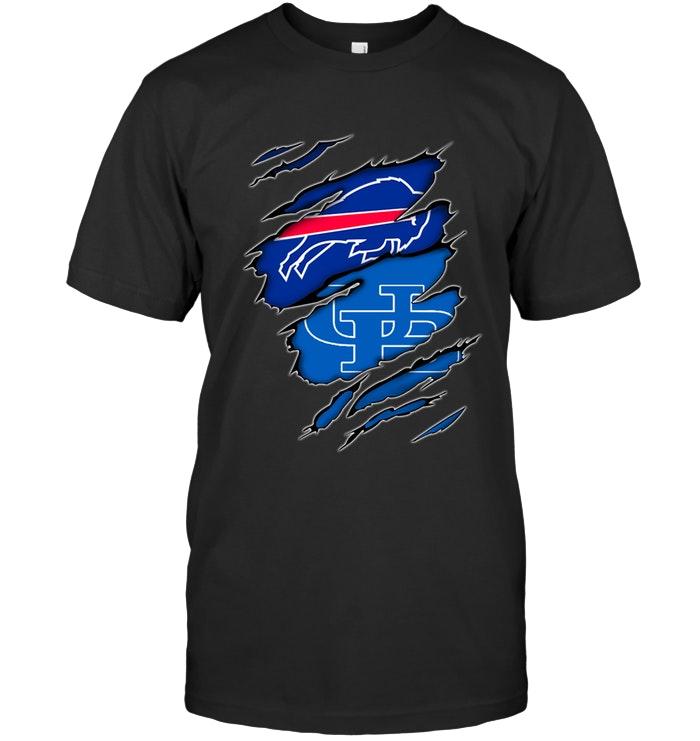 Nfl Buffalo Bills And Buffalo Bulls Layer Under Ripped Shirt Shirt Size Up To 5xl