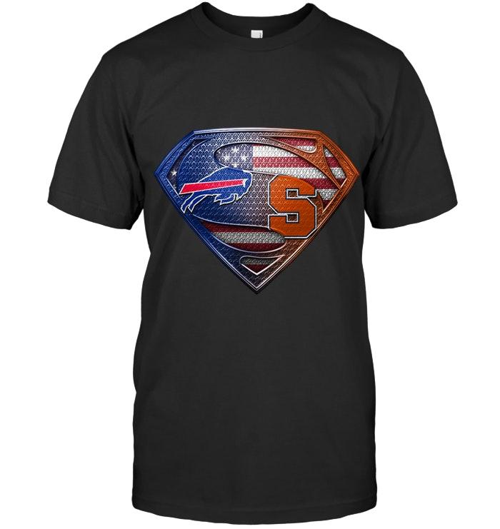 Nfl Buffalo Bills And Syracuse Orange Superman American Flag Layer Shirt Tank Top Size Up To 5xl