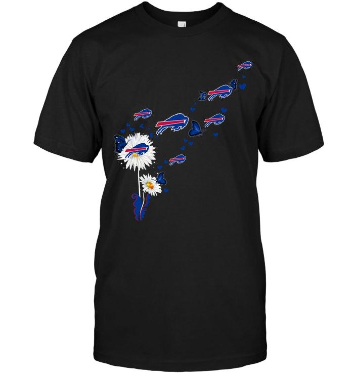 Nfl Buffalo Bills Daisy Butterfly Fan Shirt Tshirt Plus Size Up To 5xl