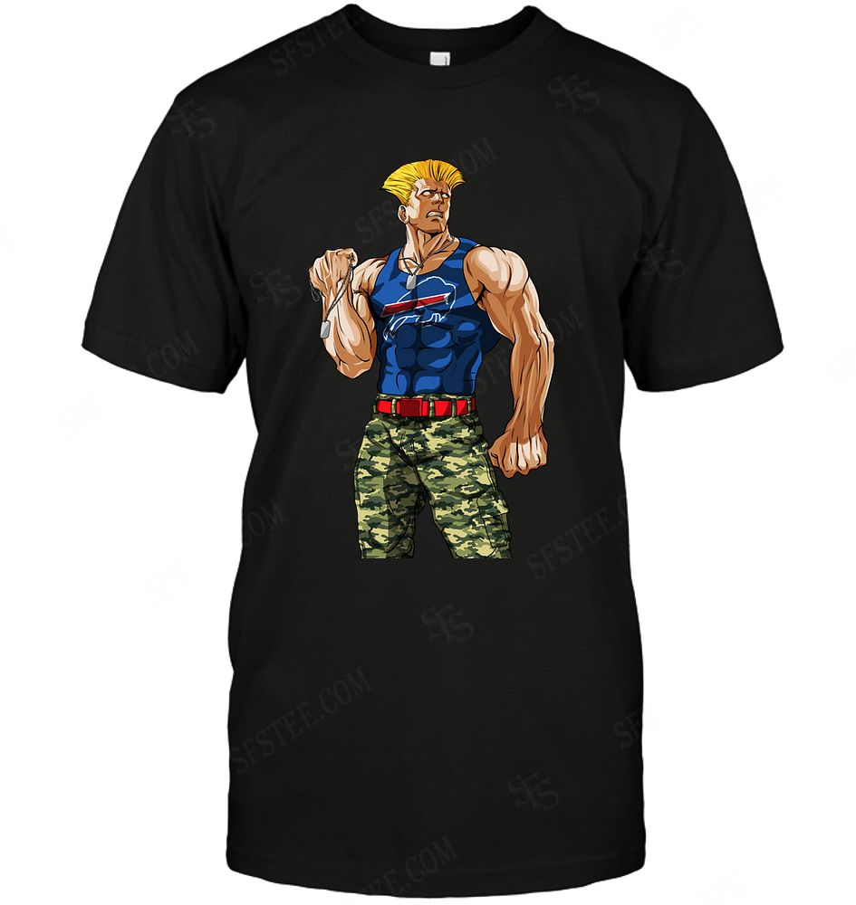 Nfl Buffalo Bills Guile Nintendo Street Fighter Tshirt Size Up To 5xl