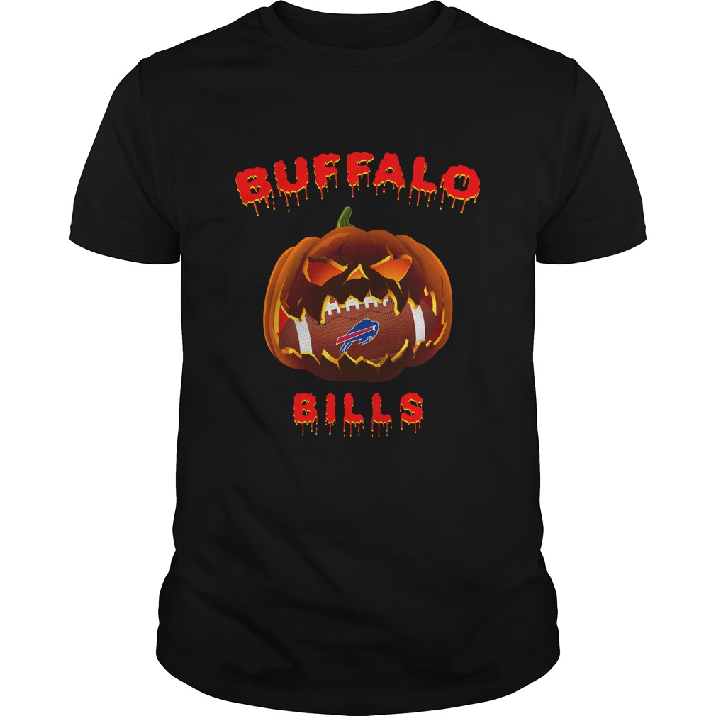 Nfl Buffalo Bills Halloween Pumpkin Buffalo Bills Nfl Long Sleeve Plus Size Up To 5xl