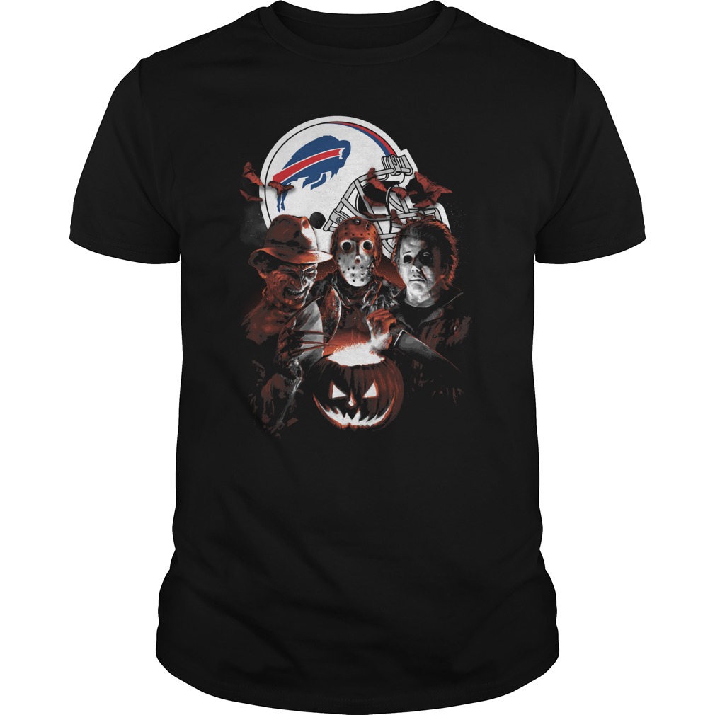 Nfl Buffalo Bills Halloween Scream Team Long Sleeve Plus Size Up To 5xl