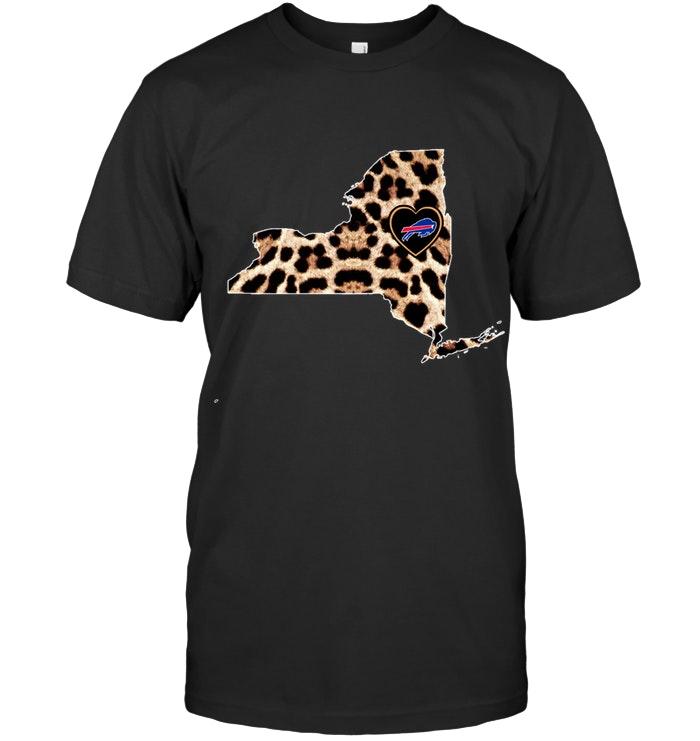 Nfl Buffalo Bills Leopard State Map Love Shirt Tshirt Size Up To 5xl