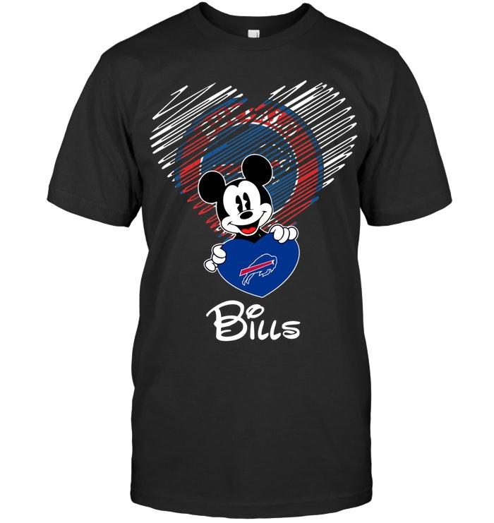 Nfl Buffalo Bills Mickey Loves Buffalo Bills Fan Shirt Hoodie Plus Size Up To 5xl