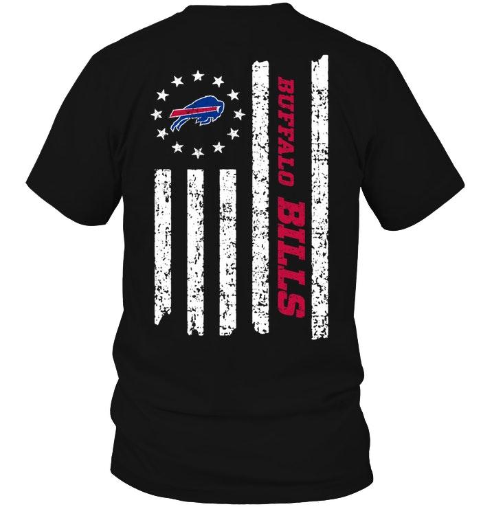 Nfl Buffalo Bills Star American Flag On Back Shirt Tshirt Size Up To 5xl