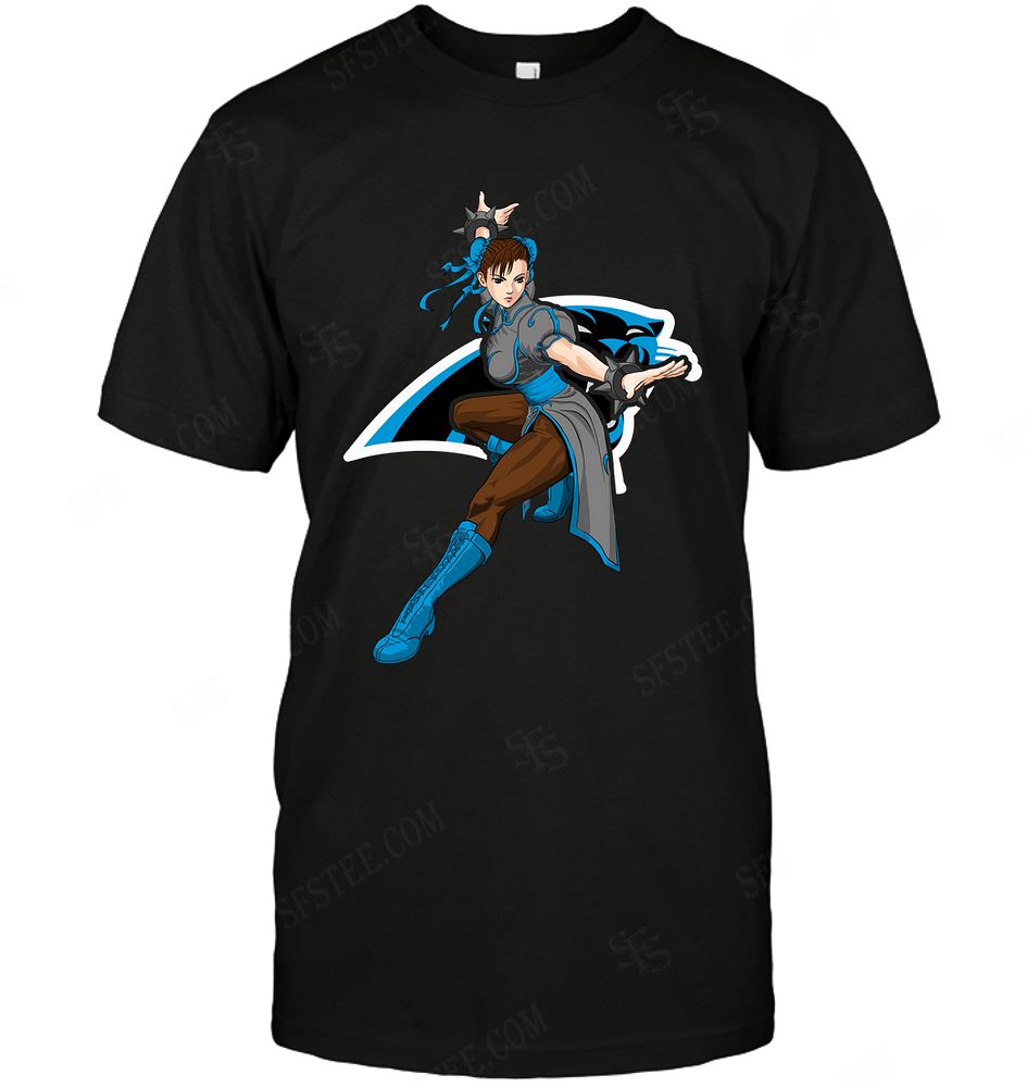 Nfl Carolina Panthers Chun Li Nintendo Street Fighter Hoodie Size Up To 5xl