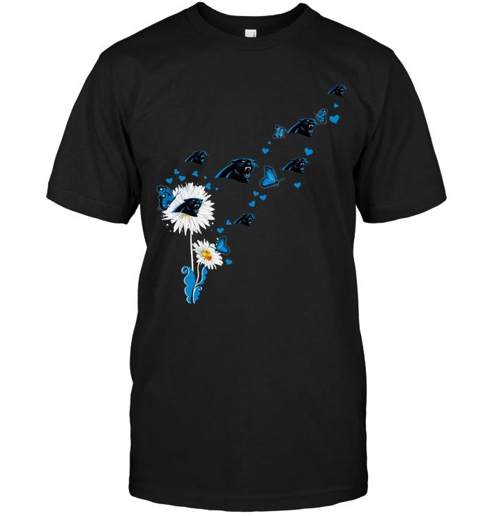 Nfl Carolina Panthers Daisy Butterfly Fan Shirt Size Up To 5xl