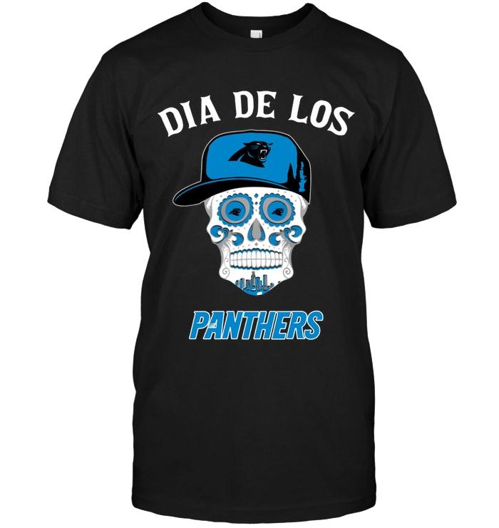 Nfl Carolina Panthers Dia De Los Carolina Panthers Sugar Skull Poco Loco Shirt Long Sleeve Plus Size Up To 5xl