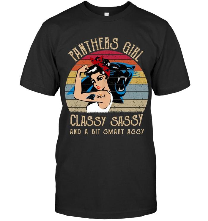 Nfl Carolina Panthers Girl Classy Sasy And A Bit Smart Asy Retro Shirt Shirt Size Up To 5xl