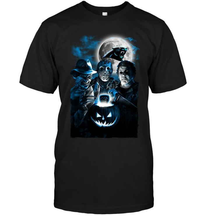 Nfl Carolina Panthers Halloween Freddy Krueger Jason Michael Myers Fan Shirt Hoodie Plus Size Up To 5xl