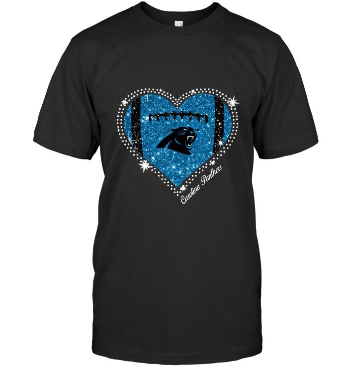 Nfl Carolina Panthers Heart Glitter Pattern Fan Simpson Shirt Sweater Plus Size Up To 5xl