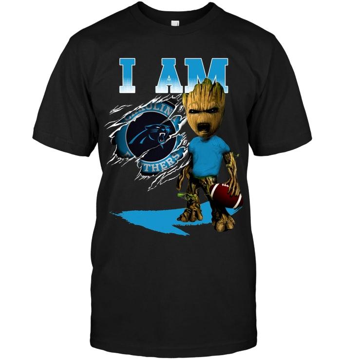 Nfl Carolina Panthers I Am Carolina Panthers Groot Shirt Long Sleeve Plus Size Up To 5xl