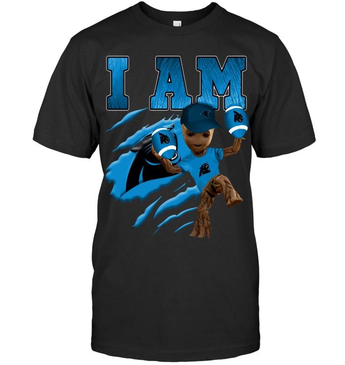 Nfl Carolina Panthers I Am Groot Loves Carolina Panthers Fan T Shirt Long Sleeve Plus Size Up To 5xl