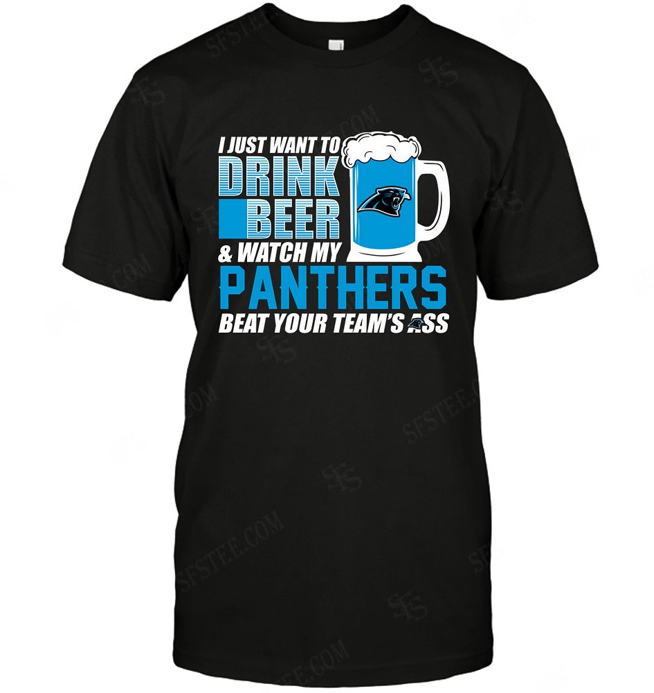 Nfl Carolina Panthers I Just Want To Drink Beer Plus Size Up To 5xl