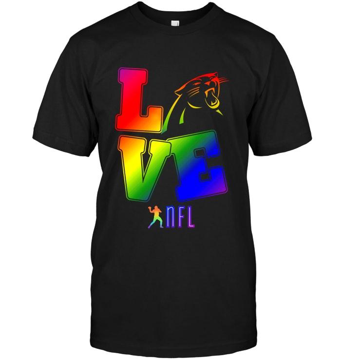 Nfl Carolina Panthers Love Carolina Panthers Lgbt Nfl Shirt Shirt Plus Size Up To 5xl