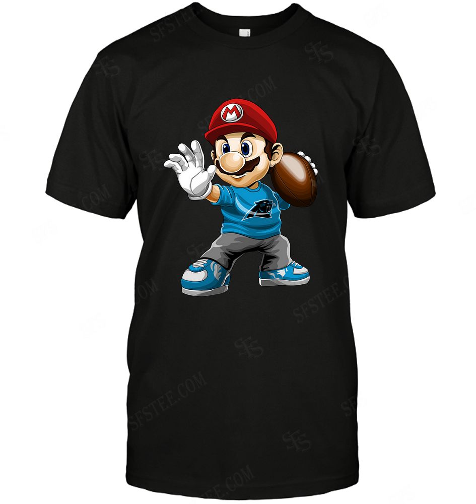 Nfl Carolina Panthers Mario Nintendo Tshirt Size Up To 5xl