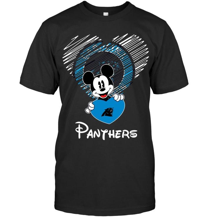 Nfl Carolina Panthers Mickey Loves Carolina Panthers Fan Shirt Long Sleeve Plus Size Up To 5xl