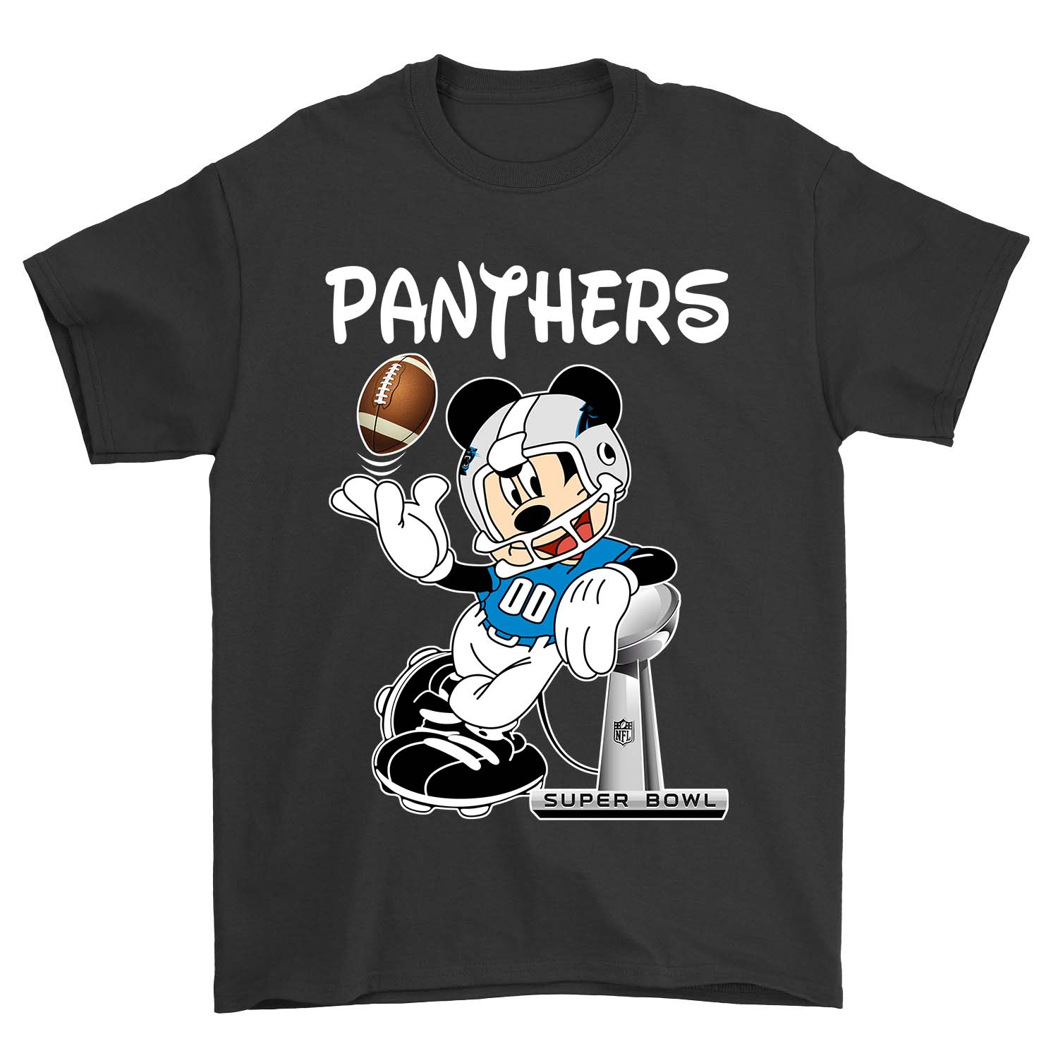 Nfl Carolina Panthers Mickey Mouse Carolina Panthers Size Up To 5xl