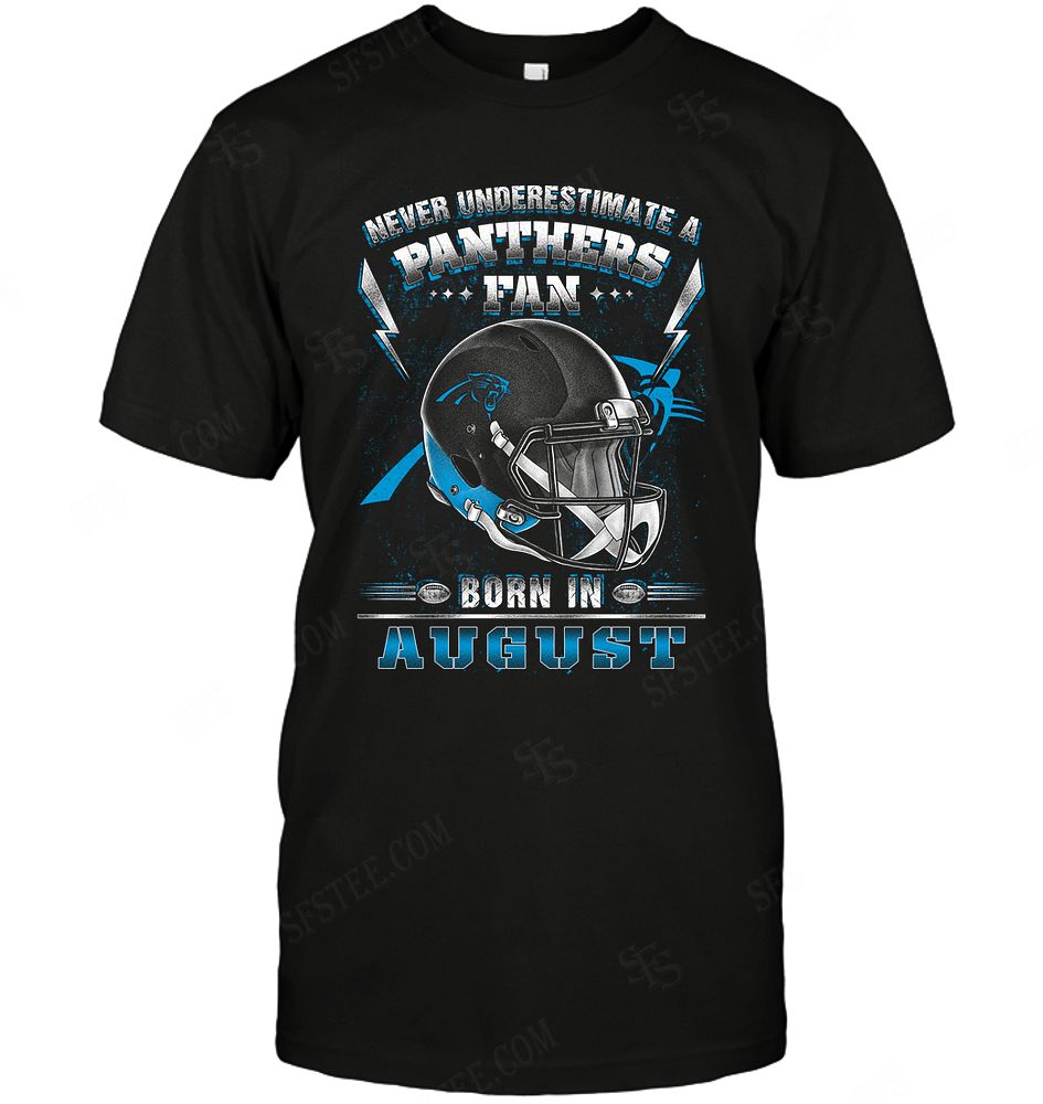 Nfl Carolina Panthers Never Underestimate Fan Born In August 2 Tank Top Plus Size Up To 5xl