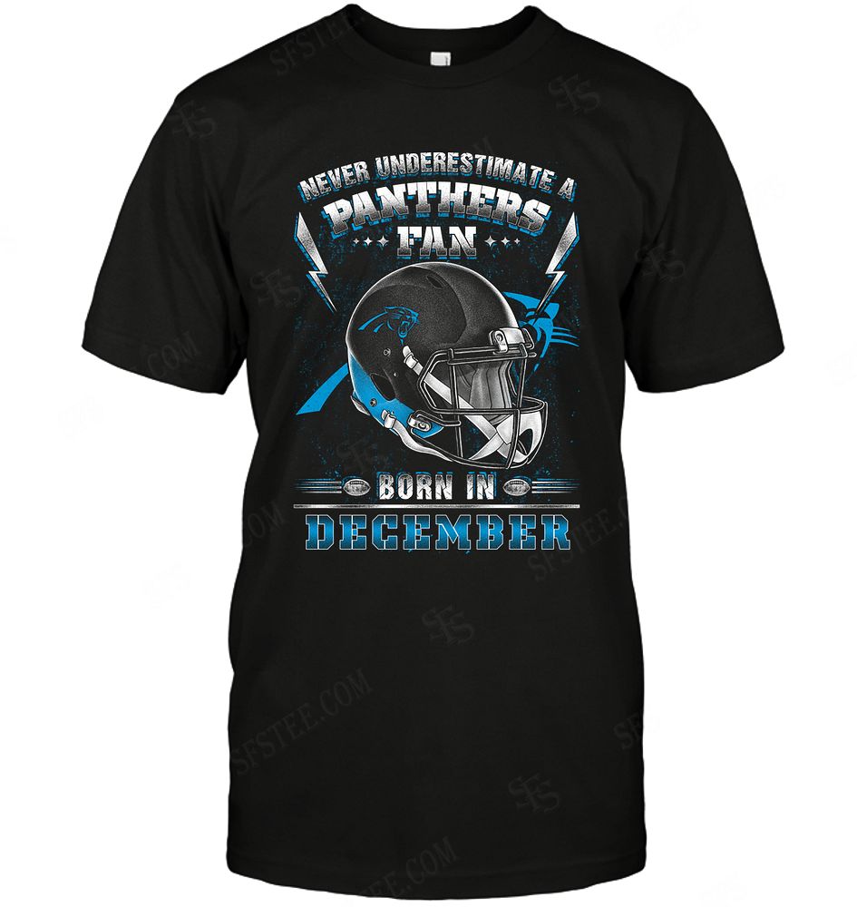 Nfl Carolina Panthers Never Underestimate Fan Born In December 2 Tank Top Plus Size Up To 5xl